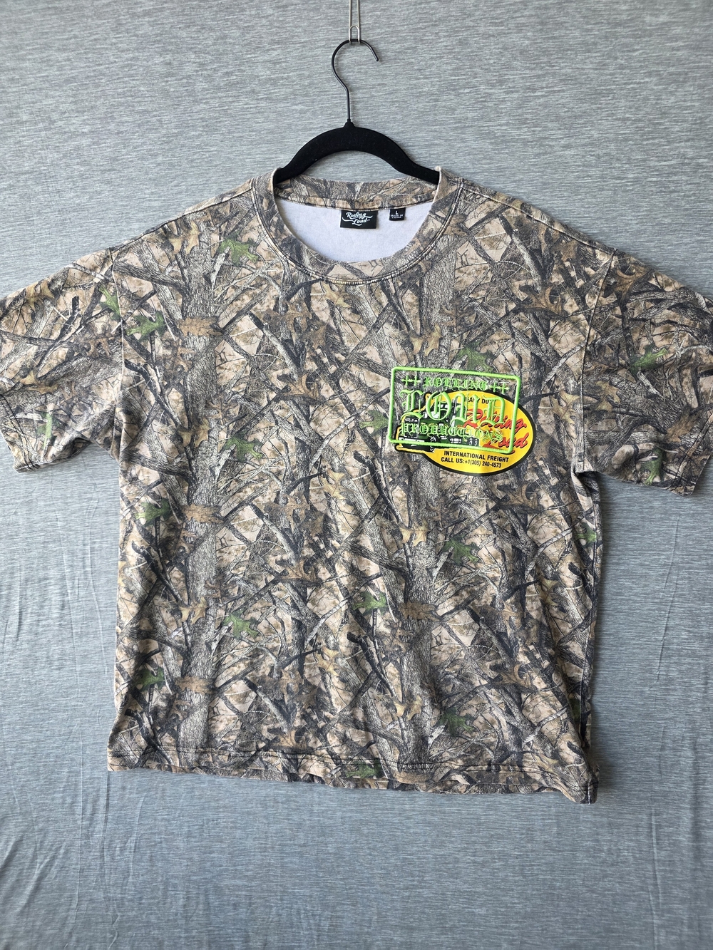 Rolling Loud Productions Camo T Shirt Large Realtree Style Embroidered